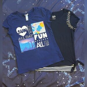 Girls Sz 8 Bundle of 2 Justice shirts tops